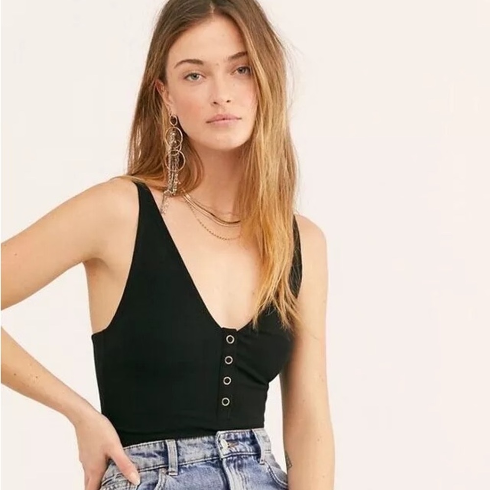 Free People Black Bodysuit ‼️ NWOT ‼️